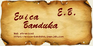 Evica Banduka vizit kartica